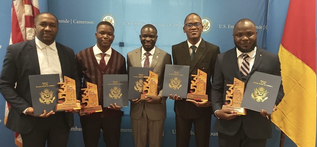 The 35 Under 35 honorees at the U.S. Embassy in Yaoundé